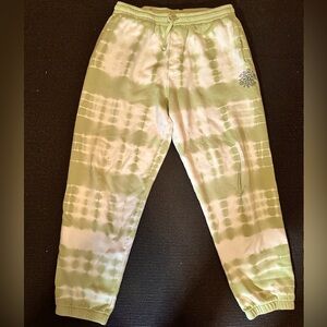 VANS tea green & white/tie-dye medium sweatpants